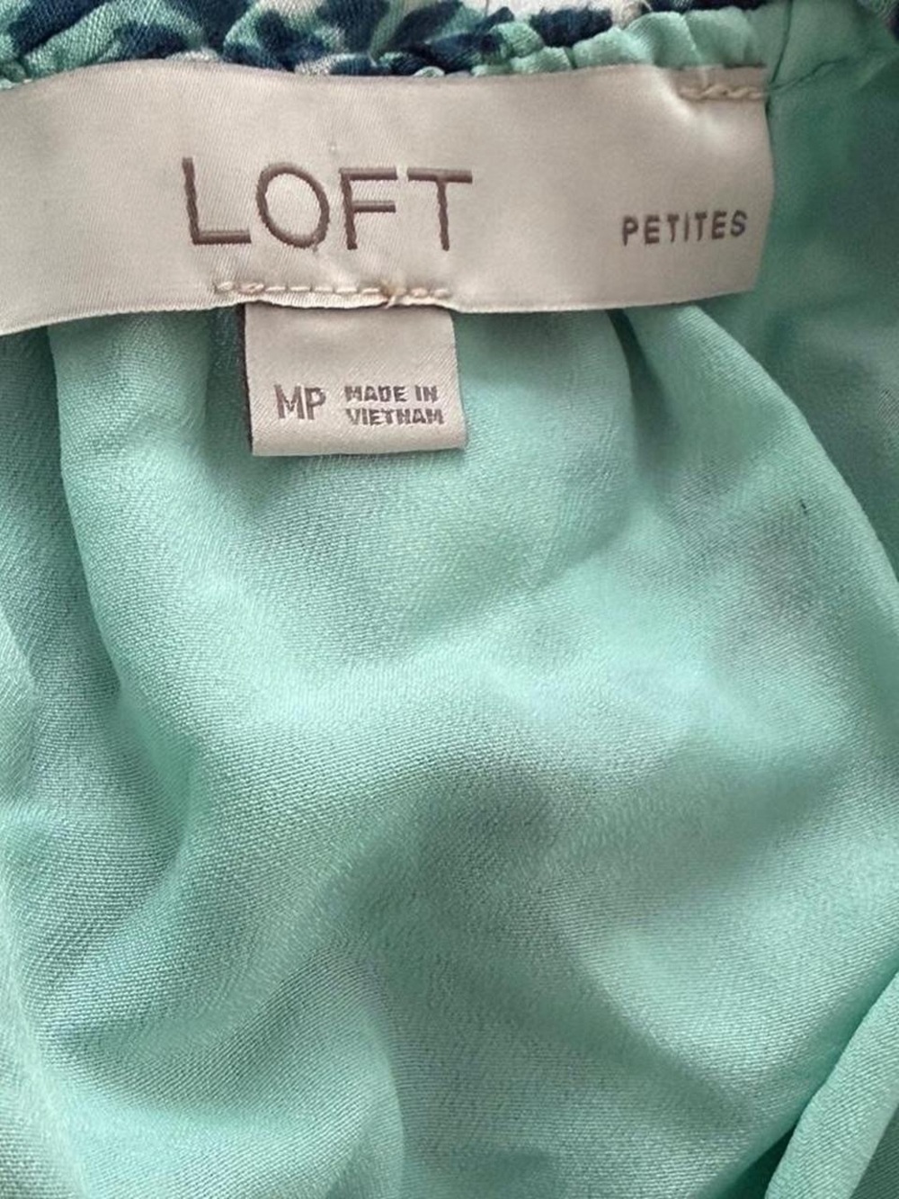 Loft Mint Green Floral Sleeveless Midi Dress - Picture 3 of 3